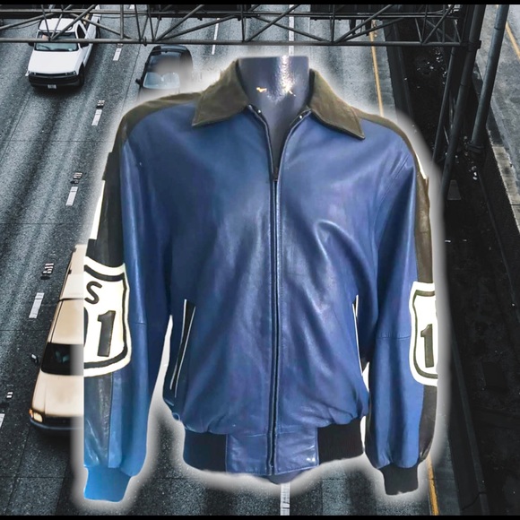 💎Vintage💎 Michael Hoban 🔵 interstate 🛣 101 HOBO Leather 🧥 - Picture 3 of 7